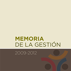 Portada: Memoria de la gestión 2009 – 2012