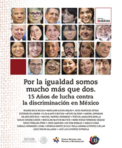 Portada: Por la igualdad somos mucho más que dos. 15 años de la lucha contra la discriminación en México