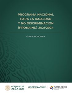 Portada: Programa Nacional para la Igualdad y no Discriminación 2021-2024. Guía Ciudadana