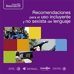 Portada: Recomendaciones para el uso incluyente y no sexista del lenguaje