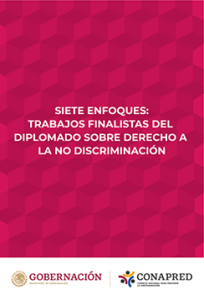 Portada: Siete enfoques: trabajos finalistas del diplomado sobre derecho a la no discriminación